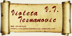 Violeta Tešmanović vizit kartica